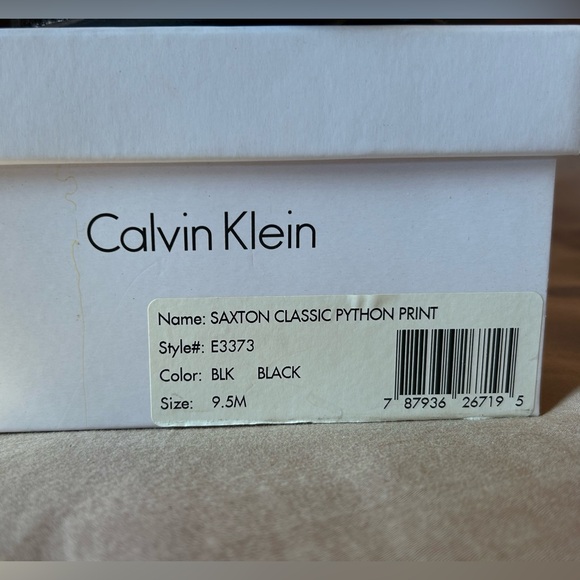 Calvin Klein Saxton Black Python Wedge Pumps- size 9.5 - Picture 10 of 10
